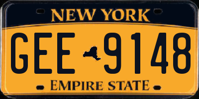 NY license plate GEE9148