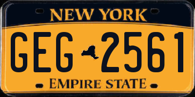 NY license plate GEG2561