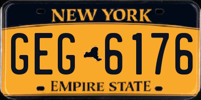 NY license plate GEG6176