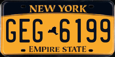 NY license plate GEG6199