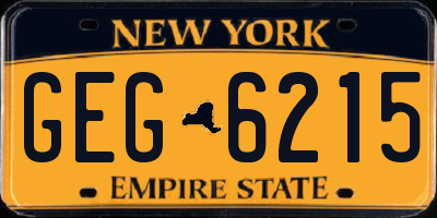 NY license plate GEG6215