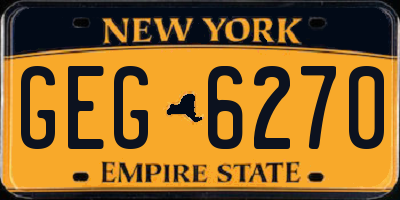 NY license plate GEG6270