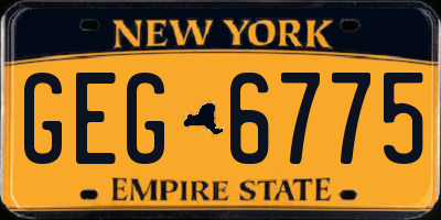 NY license plate GEG6775