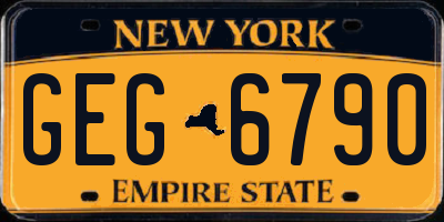 NY license plate GEG6790