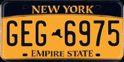 NY license plate GEG6975