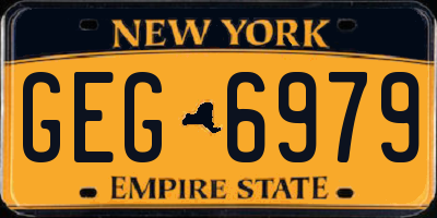 NY license plate GEG6979