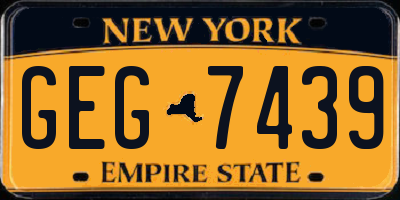 NY license plate GEG7439