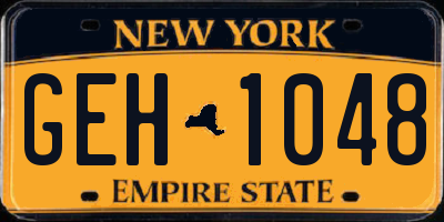 NY license plate GEH1048