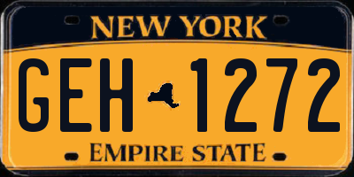 NY license plate GEH1272
