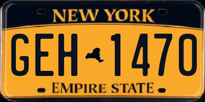 NY license plate GEH1470