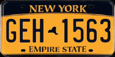 NY license plate GEH1563