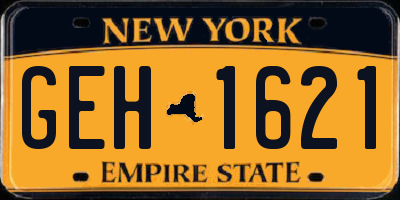 NY license plate GEH1621