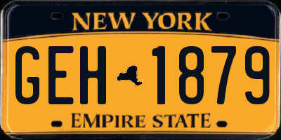 NY license plate GEH1879