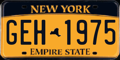 NY license plate GEH1975