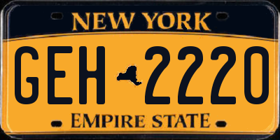 NY license plate GEH2220