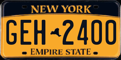 NY license plate GEH2400