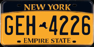 NY license plate GEH4226