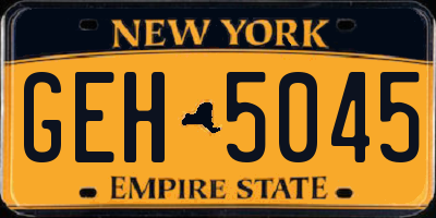 NY license plate GEH5045