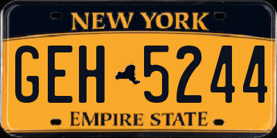 NY license plate GEH5244