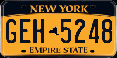 NY license plate GEH5248
