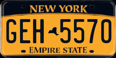 NY license plate GEH5570