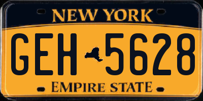 NY license plate GEH5628