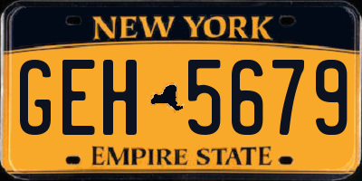 NY license plate GEH5679