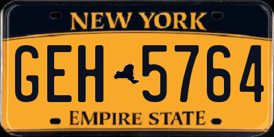 NY license plate GEH5764