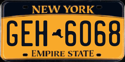 NY license plate GEH6068