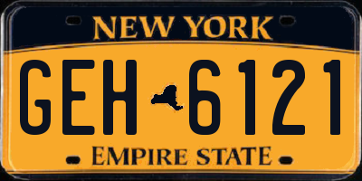 NY license plate GEH6121