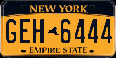 NY license plate GEH6444