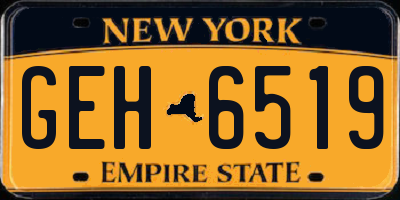 NY license plate GEH6519