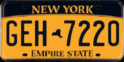 NY license plate GEH7220