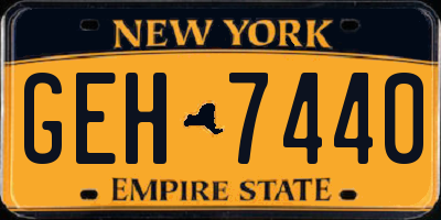 NY license plate GEH7440