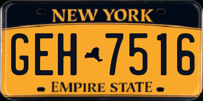 NY license plate GEH7516