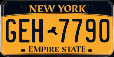 NY license plate GEH7790
