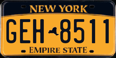 NY license plate GEH8511