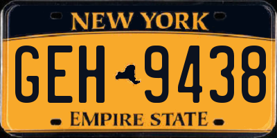 NY license plate GEH9438