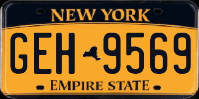 NY license plate GEH9569