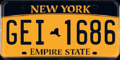NY license plate GEI1686