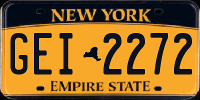 NY license plate GEI2272