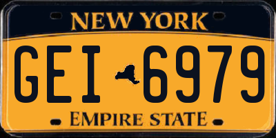 NY license plate GEI6979