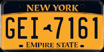 NY license plate GEI7161