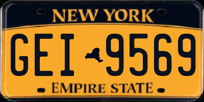 NY license plate GEI9569