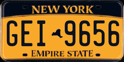 NY license plate GEI9656