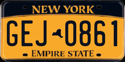 NY license plate GEJ0861