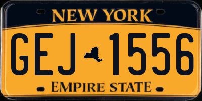 NY license plate GEJ1556