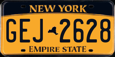 NY license plate GEJ2628