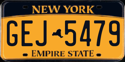 NY license plate GEJ5479