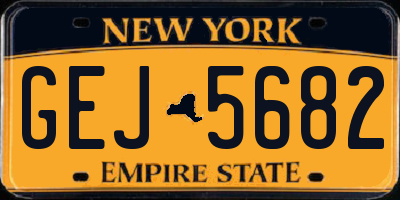 NY license plate GEJ5682